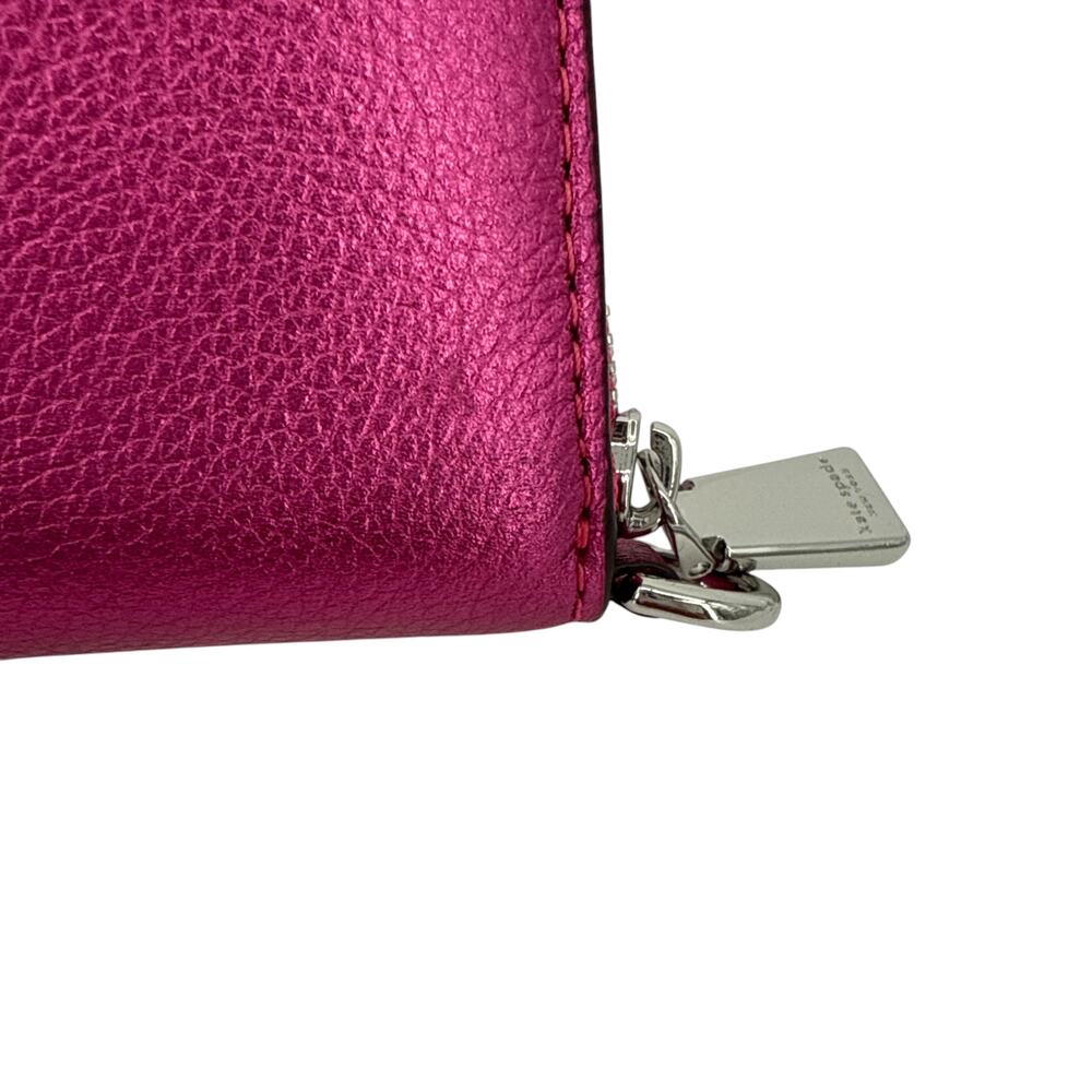 KATE SPADE Natasha Metallic Pebbled Leather Chain Compact Wristlet Bikini Pink - Picture 10 of 10